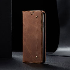 Xiaomi Redmi 9AT用手帳型 布 スタンド B02S Xiaomi ブラウン