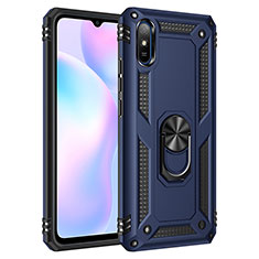 Xiaomi Redmi 9AT用ハイブリットバンパーケース プラスチック アンド指輪 マグネット式 MQ3 Xiaomi ネイビー