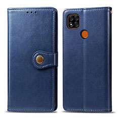 Xiaomi Redmi 9C用手帳型 レザーケース スタンド カバー L06 Xiaomi ネイビー