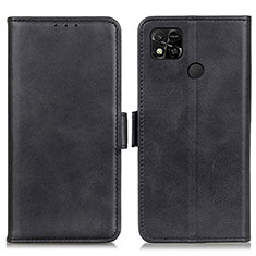 Xiaomi Redmi 9C用手帳型 レザーケース スタンド カバー M15L Xiaomi ブラック