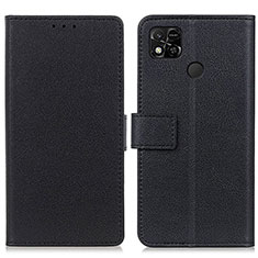 Xiaomi Redmi 9C用手帳型 レザーケース スタンド カバー M08L Xiaomi ブラック