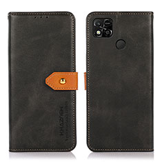 Xiaomi Redmi 9C用手帳型 レザーケース スタンド カバー N07P Xiaomi ブラック