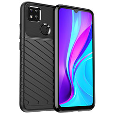 Xiaomi Redmi 9C用シリコンケース ソフトタッチラバー ツイル カバー MF1 Xiaomi ブラック