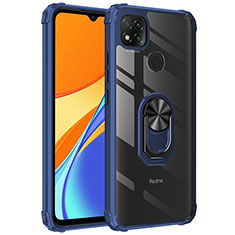 Xiaomi Redmi 9C用ハイブリットバンパーケース プラスチック アンド指輪 マグネット式 MQ2 Xiaomi ネイビー