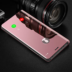 Xiaomi Redmi 9C NFC用手帳型 レザーケース スタンド 鏡面 カバー L01 Xiaomi ローズゴールド