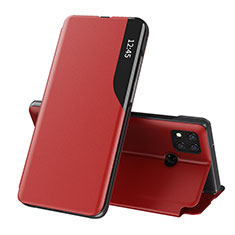 Xiaomi Redmi 9C NFC用手帳型 レザーケース スタンド カバー Q02H Xiaomi レッド