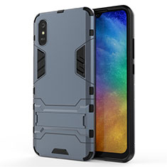 Xiaomi Redmi 9i用ハイブリットバンパーケース スタンド プラスチック 兼シリコーン カバー R01 Xiaomi ネイビー