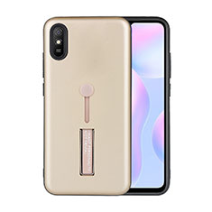 Xiaomi Redmi 9i用ハイブリットバンパーケース スタンド プラスチック 兼シリコーン カバー R05 Xiaomi ゴールド