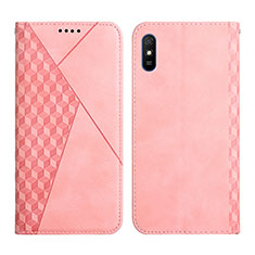 Xiaomi Redmi 9i用手帳型 レザーケース スタンド カバー Y02X Xiaomi ローズゴールド