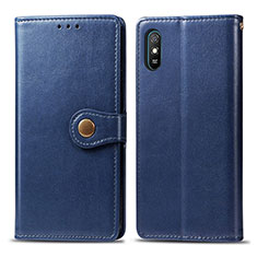 Xiaomi Redmi 9i用手帳型 レザーケース スタンド カバー S05D Xiaomi ネイビー