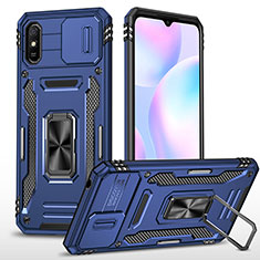 Xiaomi Redmi 9i用ハイブリットバンパーケース プラスチック アンド指輪 マグネット式 MQ4 Xiaomi ネイビー