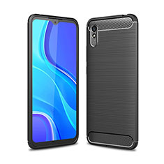 Xiaomi Redmi 9i用シリコンケース ソフトタッチラバー ライン カバー WL1 Xiaomi ブラック