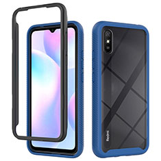 Xiaomi Redmi 9i用360度 フルカバー ハイブリットバンパーケース クリア透明 プラスチック カバー ZJ4 Xiaomi ネイビー