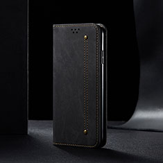 Xiaomi Redmi 9T 4G用手帳型 布 スタンド B01S Xiaomi ブラック