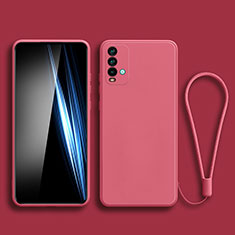 Xiaomi Redmi 9T 4G用360度 フルカバー極薄ソフトケース シリコンケース 耐衝撃 全面保護 バンパー YK3 Xiaomi ローズレッド