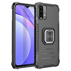 Xiaomi Redmi 9T 4G用ハイブリットバンパーケース プラスチック アンド指輪 マグネット式 ZJ2 Xiaomi ブラック