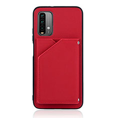 Xiaomi Redmi 9T 4G用ケース 高級感 手触り良いレザー柄 Y01B Xiaomi レッド