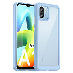 Xiaomi Redmi A1用ハイブリットバンパーケース クリア透明 プラスチック カバー J01S Xiaomi ブルー