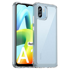 Xiaomi Redmi A1用ハイブリットバンパーケース クリア透明 プラスチック カバー J01S Xiaomi グレー