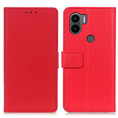 Xiaomi Redmi A1 Plus用手帳型 レザーケース スタンド カバー M08L Xiaomi レッド