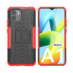 Xiaomi Redmi A2用ハイブリットバンパーケース スタンド プラスチック 兼シリコーン カバー JX2 Xiaomi レッド