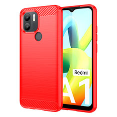 Xiaomi Redmi A2用シリコンケース ソフトタッチラバー ライン カバー Xiaomi レッド