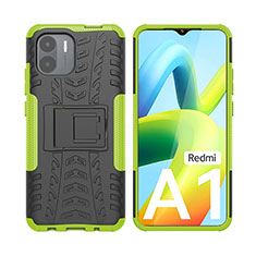 Xiaomi Redmi A2 Plus用ハイブリットバンパーケース スタンド プラスチック 兼シリコーン カバー JX2 Xiaomi グリーン