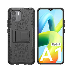 Xiaomi Redmi A2 Plus用ハイブリットバンパーケース スタンド プラスチック 兼シリコーン カバー JX2 Xiaomi ブラック