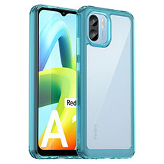 Xiaomi Redmi A2 Plus用ハイブリットバンパーケース クリア透明 プラスチック カバー J01S Xiaomi ライトブルー