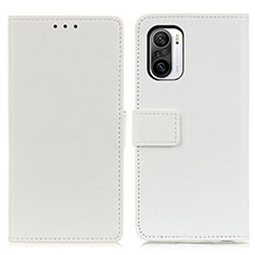 Xiaomi Redmi K40 5G用手帳型 レザーケース スタンド カバー M08L Xiaomi ホワイト