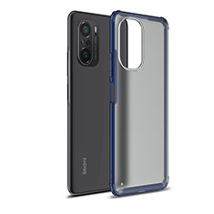 Xiaomi Redmi K40 5G用ハイブリットバンパーケース クリア透明 プラスチック カバー WL1 Xiaomi ネイビー