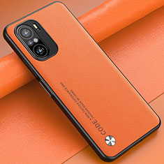 Xiaomi Redmi K40 5G用ケース 高級感 手触り良いレザー柄 S01 Xiaomi オレンジ