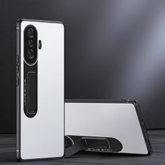 Xiaomi Redmi K40 Gaming 5G用ハイブリットバンパーケース スタンド プラスチック 兼シリコーン カバー JB1 Xiaomi ホワイト