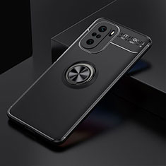 Xiaomi Redmi K40 Pro 5G用極薄ソフトケース シリコンケース 耐衝撃 全面保護 アンド指輪 マグネット式 バンパー SD2 Xiaomi ブラック