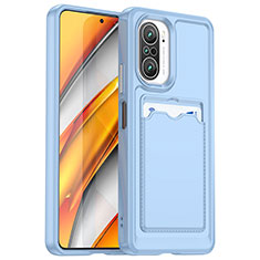 Xiaomi Redmi K40 Pro 5G用360度 フルカバー極薄ソフトケース シリコンケース 耐衝撃 全面保護 バンパー J02S Xiaomi ネイビー