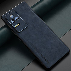 Xiaomi Redmi K50 5G用ケース 高級感 手触り良いレザー柄 S04 Xiaomi ネイビー