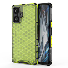 Xiaomi Redmi K50 Gaming 5G用360度 フルカバー ハイブリットバンパーケース クリア透明 プラスチック カバー AM1 Xiaomi グリーン