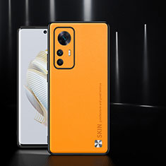 Xiaomi Redmi K50 Ultra 5G用ケース 高級感 手触り良いレザー柄 S03 Xiaomi オレンジ