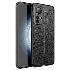 Xiaomi Redmi K50 Ultra 5G用シリコンケース ソフトタッチラバー レザー柄 カバー WL1 Xiaomi ブラック