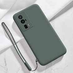 Xiaomi Redmi K60 5G用360度 フルカバー極薄ソフトケース シリコンケース 耐衝撃 全面保護 バンパー YK8 Xiaomi モスグリー