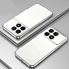 Xiaomi Redmi K70 5G用極薄ソフトケース シリコンケース 耐衝撃 全面保護 クリア透明 SY1 Xiaomi シルバー