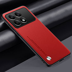 Xiaomi Redmi K70 Pro 5G用ケース 高級感 手触り良いレザー柄 S02 Xiaomi レッド