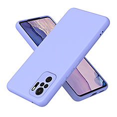 Xiaomi Redmi Note 10 4G用360度 フルカバー極薄ソフトケース シリコンケース 耐衝撃 全面保護 バンパー H01P Xiaomi パープル