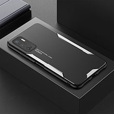 Xiaomi Redmi Note 10 5G用ケース 高級感 手触り良い アルミメタル 製の金属製 兼シリコン カバー Xiaomi シルバー