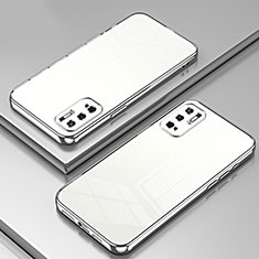 Xiaomi Redmi Note 10 5G用極薄ソフトケース シリコンケース 耐衝撃 全面保護 クリア透明 SY1 Xiaomi シルバー