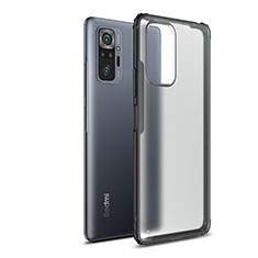 Xiaomi Redmi Note 10 Pro Max用ハイブリットバンパーケース クリア透明 プラスチック カバー WL1 Xiaomi ブラック