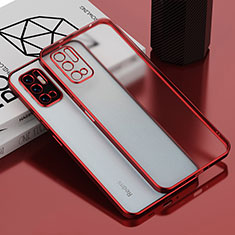 Xiaomi Redmi Note 10T 5G用極薄ソフトケース シリコンケース 耐衝撃 全面保護 クリア透明 H01 Xiaomi レッド