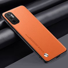 Xiaomi Redmi Note 10T 5G用ケース 高級感 手触り良いレザー柄 S01 Xiaomi オレンジ