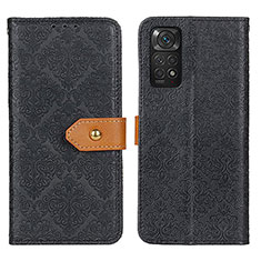 Xiaomi Redmi Note 11 4G (2022)用手帳型 レザーケース スタンド カバー K05Z Xiaomi ブラック