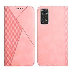 Xiaomi Redmi Note 11 4G (2022)用手帳型 レザーケース スタンド カバー Y02X Xiaomi ローズゴールド